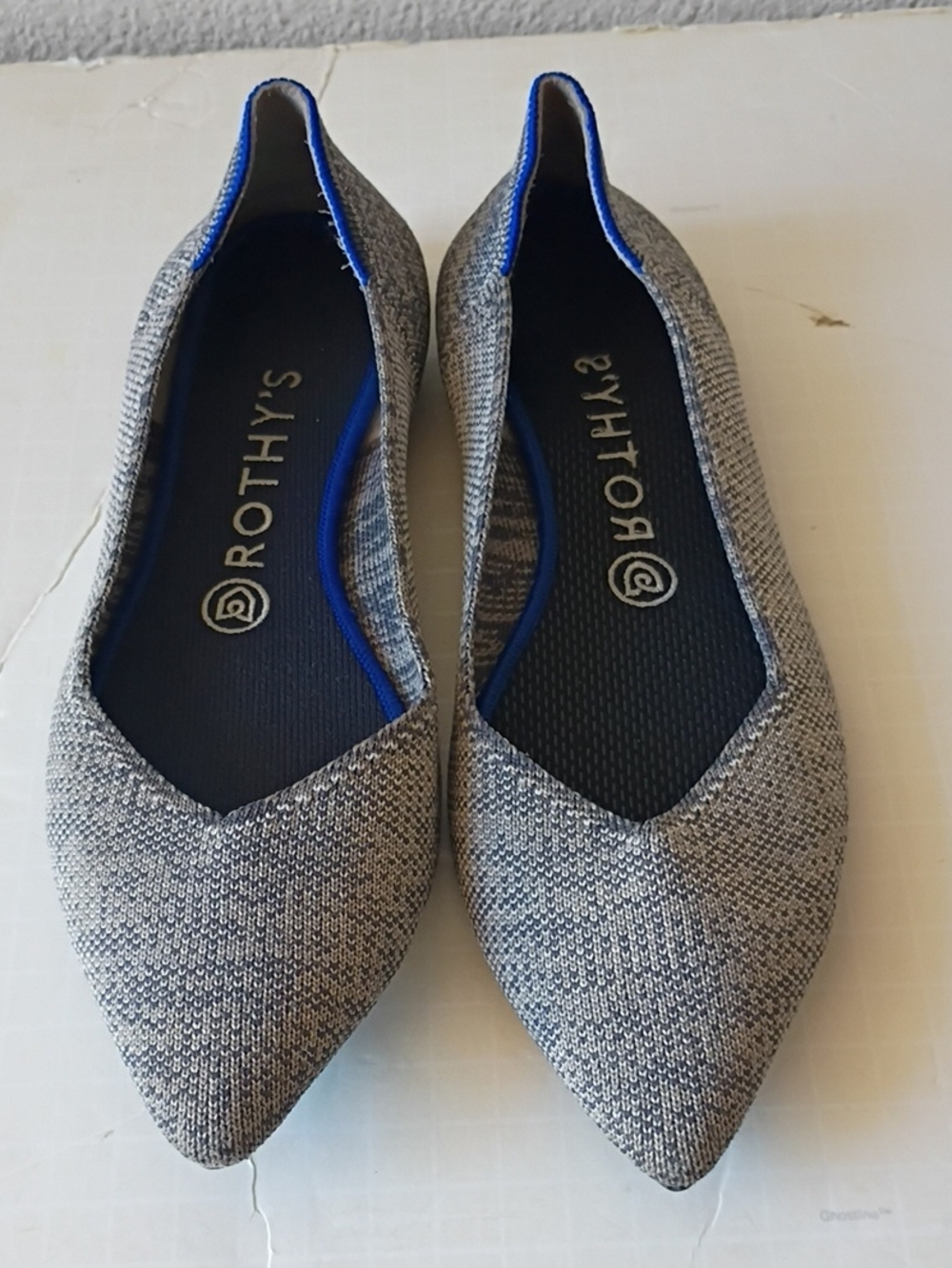 Rothy's Light Gray Flats sz 8.5